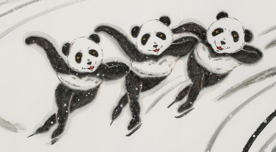 熊猫刘中绘百米长卷赞北京冬奥讲述刘中创作冰雪国宝万里图的故事之八