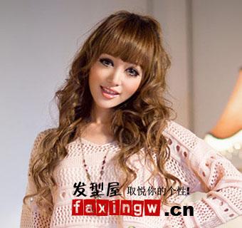 韩式女生齐刘海发型俏皮可爱