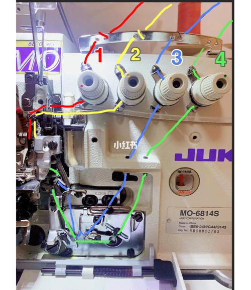 新手锁边机穿线图示