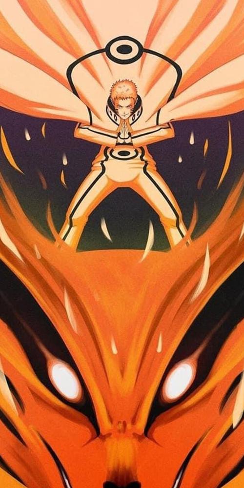 《火影忍者壁纸》九尾九喇嘛手机壁纸,冷静点,小九喇嘛,别吓着孩子