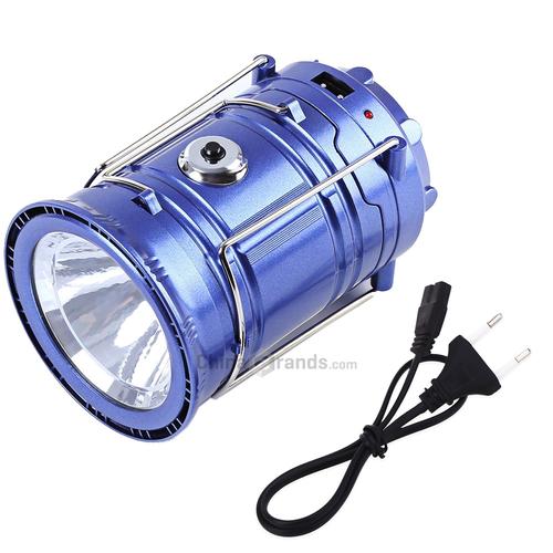 户外led手提野营灯 手电筒太阳能充电便携照明伸缩露营帐蓬灯