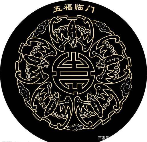 五福临门图案