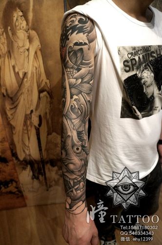 传统般若莲花花臂