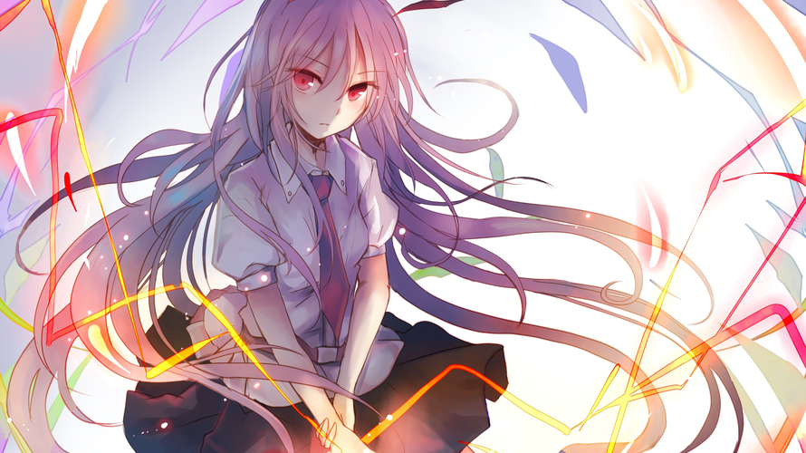 anime,anime girls,tie,壁纸,高清壁纸人物,红眼睛,长发,动漫,漫画