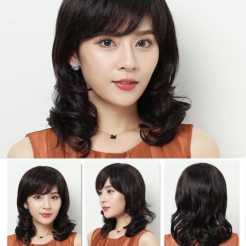 真发假发女中长发全头套式大波浪长卷发发型自然中年