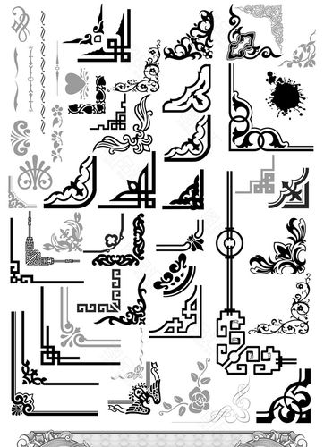 中式边框底纹镂空雕花