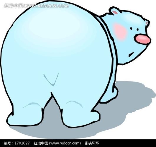 手绘一只胖胖的北极熊