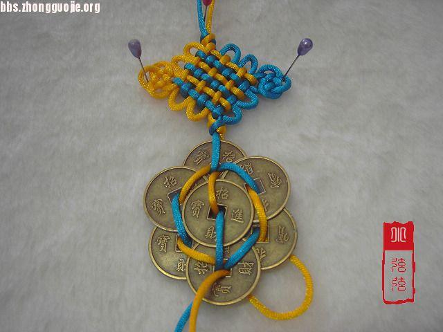 中国结梅花铜钱编法图解,梅花铜钱编法步骤图