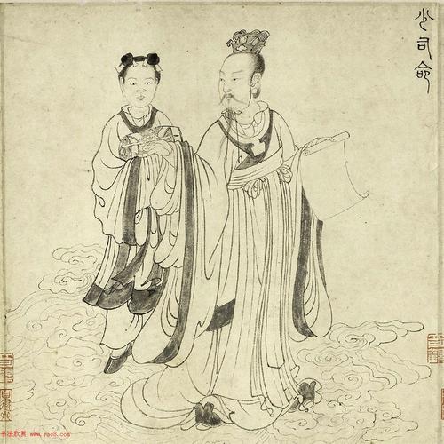 元代吴睿篆书词卷《张渥九歌图》
