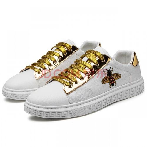 香港masilin潮牌玛思琳男鞋夏季透气轻便小白鞋 a99金色 40