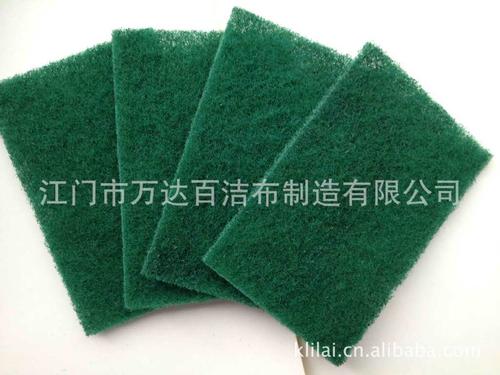 直销 绿色粗纤含砂百洁布 百洁布洗碗巾 清洁块