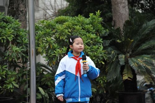 大邑县北街小学举行"勤俭节约"主题升旗仪式