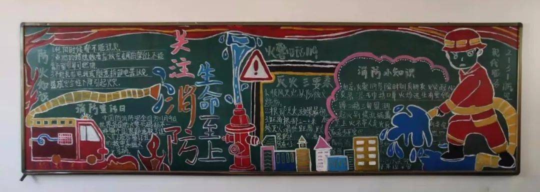 宣传月活动】漳州一职校开展2021年消防安全主题黑板板评比活动_板报