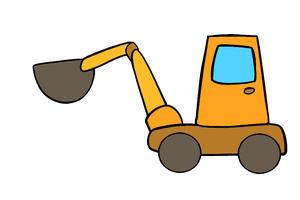 挖掘机简笔画图片,挖掘机又称挖土机,有一个大铲斗,是