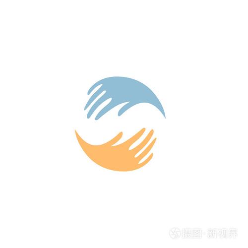 孤立的彩色矢量手标志. 全球友谊标志. 英国