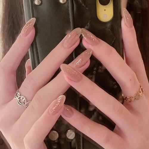 网红极光美甲贴片人鱼姬蝴蝶甲片成品显白可拆卸反复用小红书同款