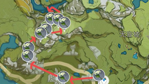 原神清心采集路线图_清心采集点位置一览_3dm网游