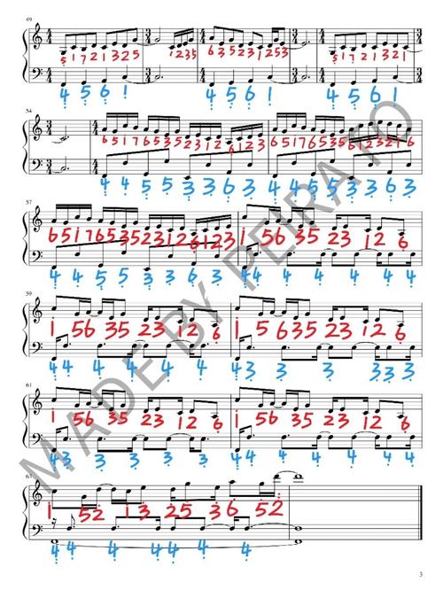 《三叶的主题曲》钢琴简谱_钢琴_简谱_钢琴谱_音乐_情愫_娱乐_音乐