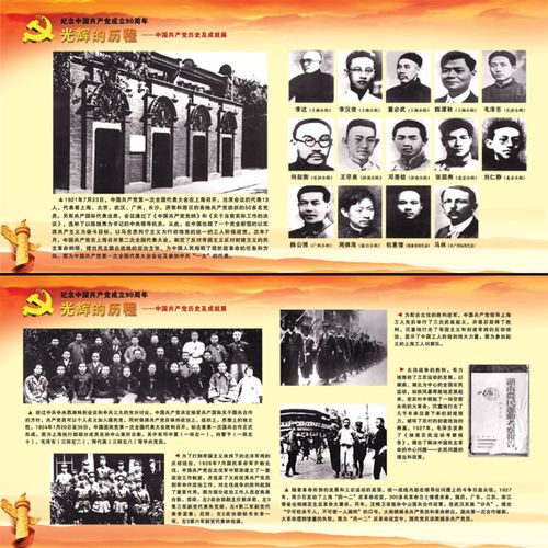 共产建党历史展素材