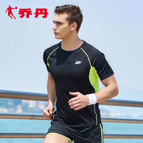 乔丹运动装2017新款夏季跑步健身服男士运动套装运动短裤两件套