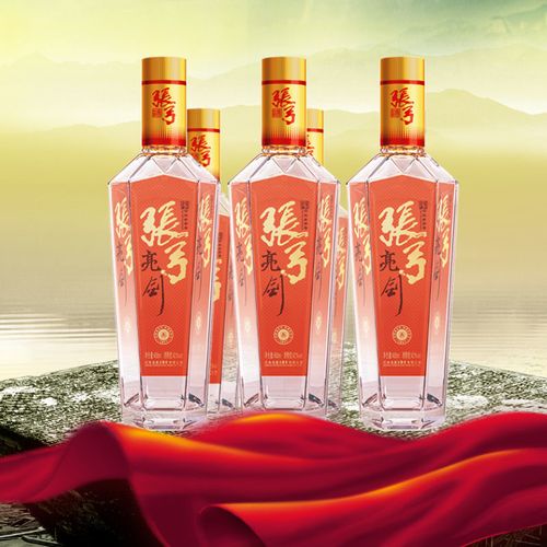 张弓酒42度价格及图片,张弓酒三年陈酿42度 酒厂直营张弓酒亮剑42度450ml*6浓香型高度白酒整箱