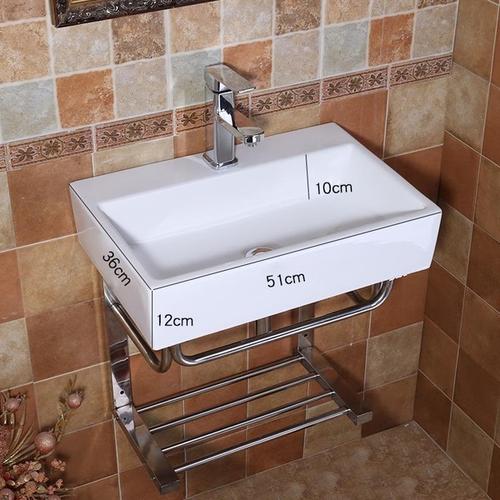 支架洗手盆壁挂式洗脸盆挂墙式洗面盆陶瓷大尺寸配阳台