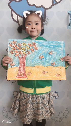 今日特长——美术,第十五课《秋天的落叶》蜡笔画