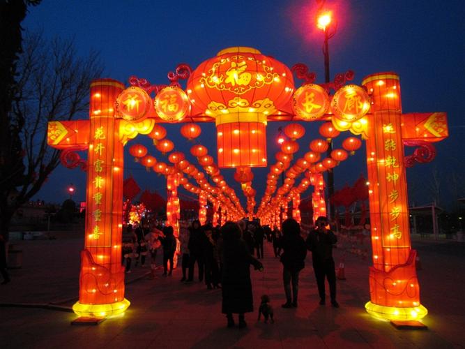2019年唐山南湖春节灯会(12)亮灯后的花灯a