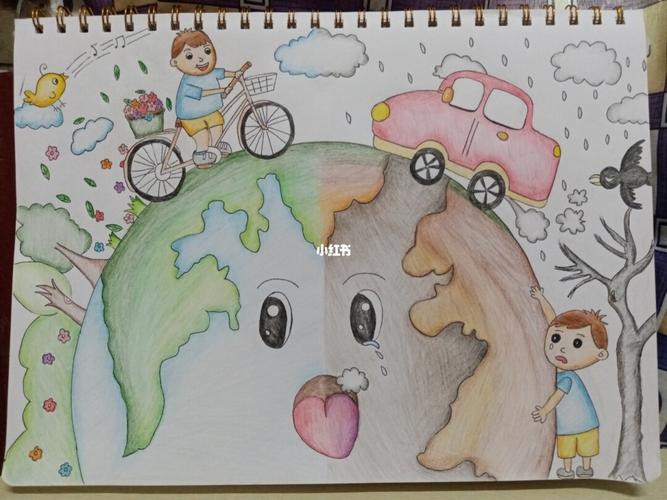 环保主题简笔画_简笔画_文化_绘画