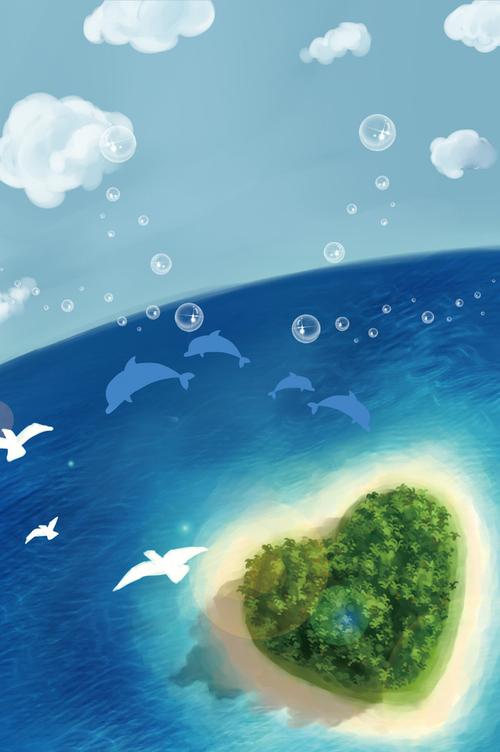 世界海洋日 海洋日海报 海底 海洋园 国际海洋节 蓝色 蓝天 大海