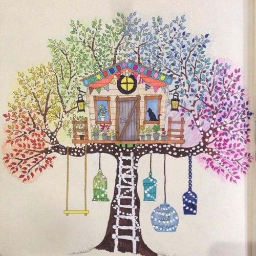 奇幻梦境涂色成品