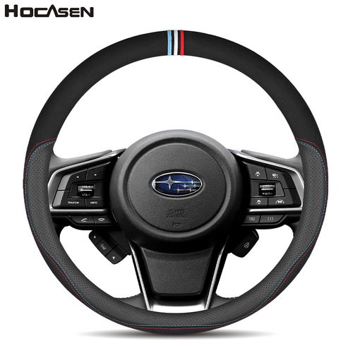 斯巴鲁汽车方向盘森林人傲虎力狮xvbrz真皮毛皮方向盘套