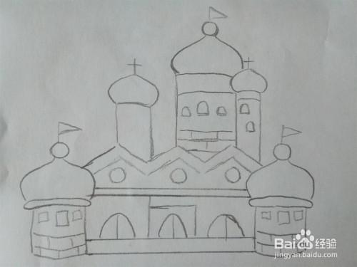 城堡的简笔画怎么画?