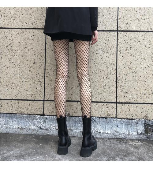 渔网袜jk黑丝袜女春秋季2021新款性感连裤袜子黑色ins