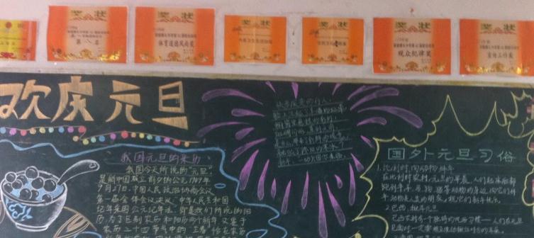 2020年元旦黑板报刊头