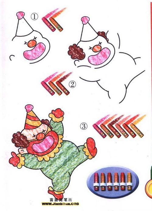 如何画小丑简笔画图片教程