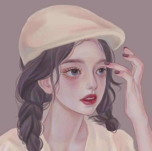 精致女生手绘动漫头像很纯欲风