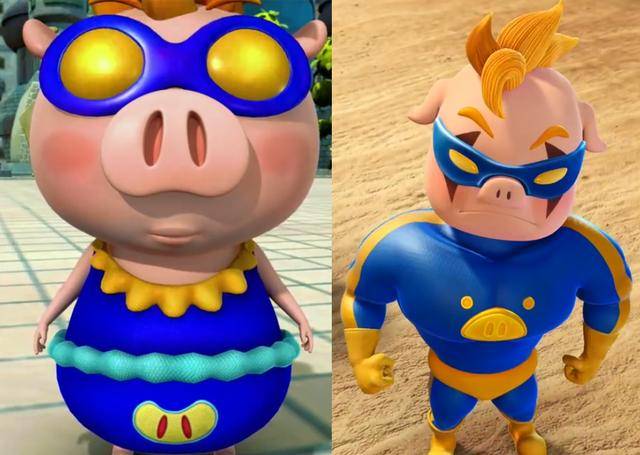 猪猪侠:主角们长大前后造型对比,菲菲从小美到大,猪猪侠英雄范_手机