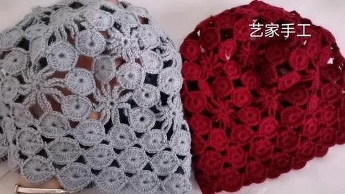 钩针编织铜钱花包头帽  帽边教程   大家都学会了吗