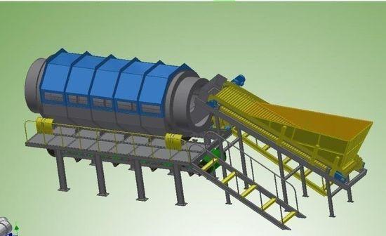 滚筒破袋筛分机
