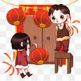 福星高照麋鹿插画