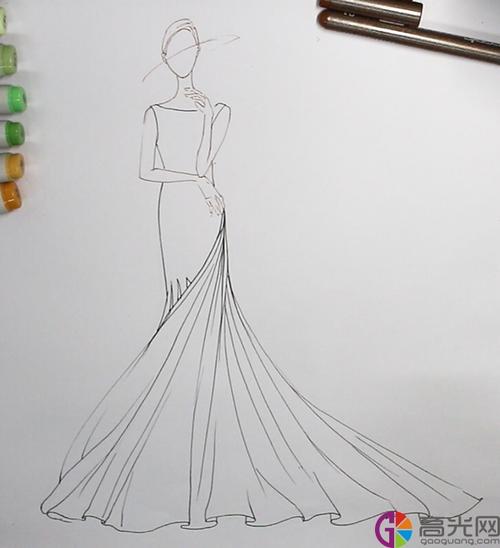 晚礼服怎么画