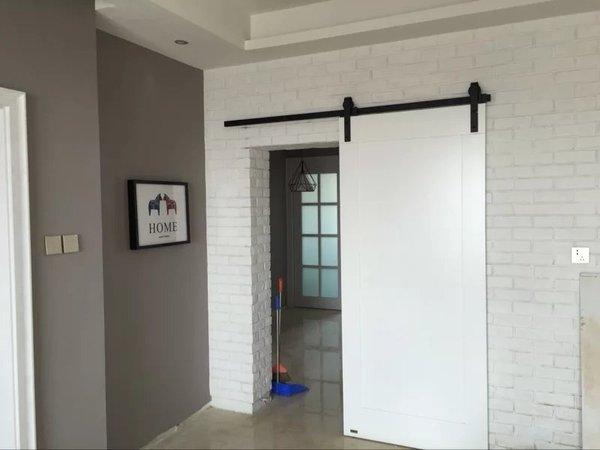 门板推拉门移门轨道滑轮门板 美式谷仓门吊轨吊轮 简森五金