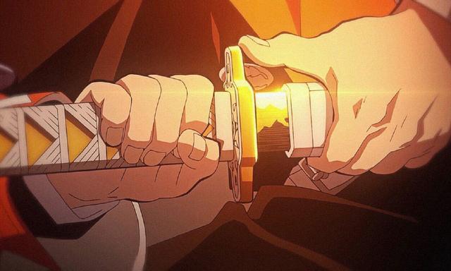 鬼灭之刃:超帅的拔刀瞬间,善逸闪,义勇型,猜猜最后一个是谁?