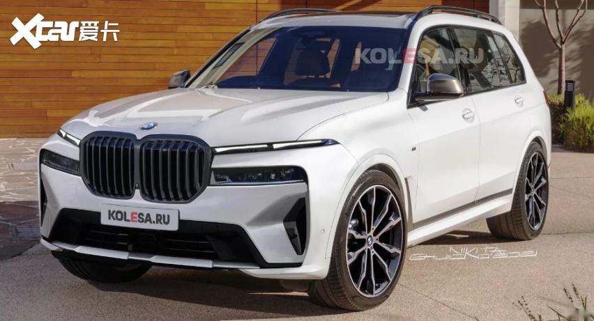 全新宝马7系渲染图曝出,分体大灯实锤,v12不再