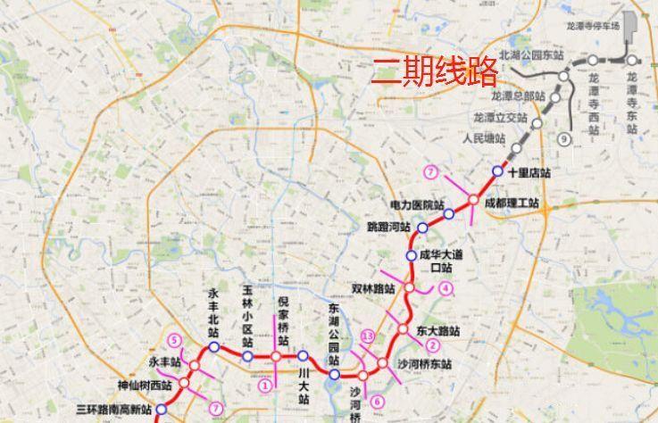图片来源:成都地铁规划建设8号线二期工程:东北段自十里店站至龙潭寺