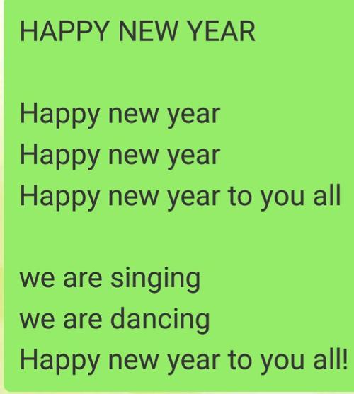 睿睿宝宝开唱了一首英文版的新年歌.