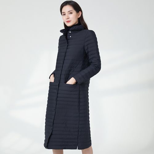 敦奴羽绒服轻冬款简约宽松直筒长款外套