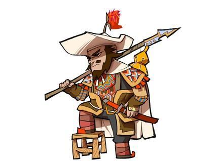 卢俊义卡通简笔画步骤