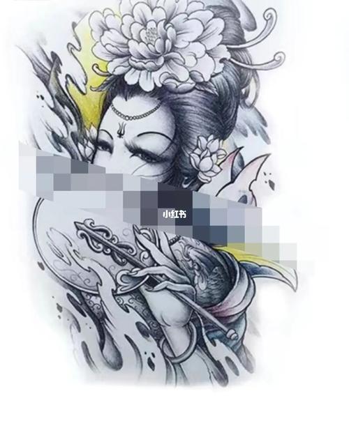 艺妓纹身,有原图_纹身_纹身手稿_美妆_彩妆_彩妆其他